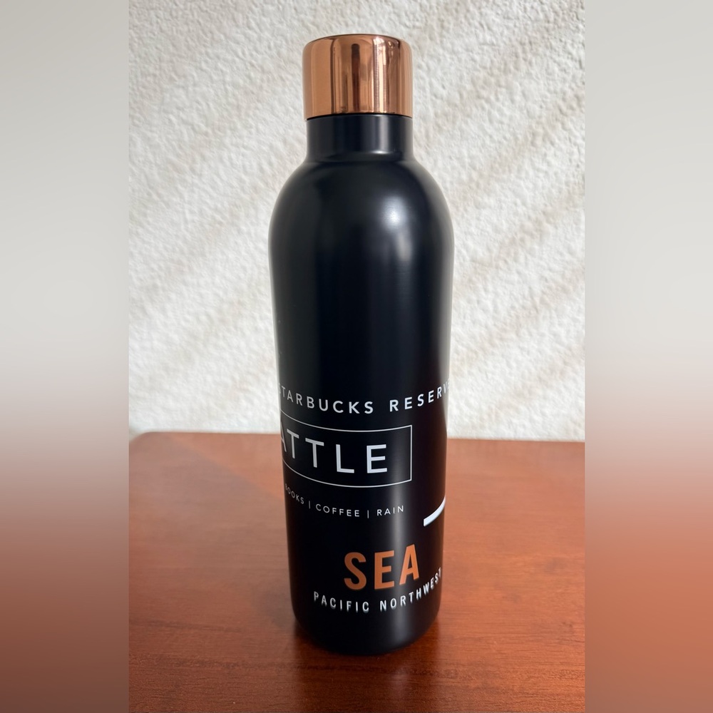 Starbucks Reserve Matte Black Bottle with Copper colored cap